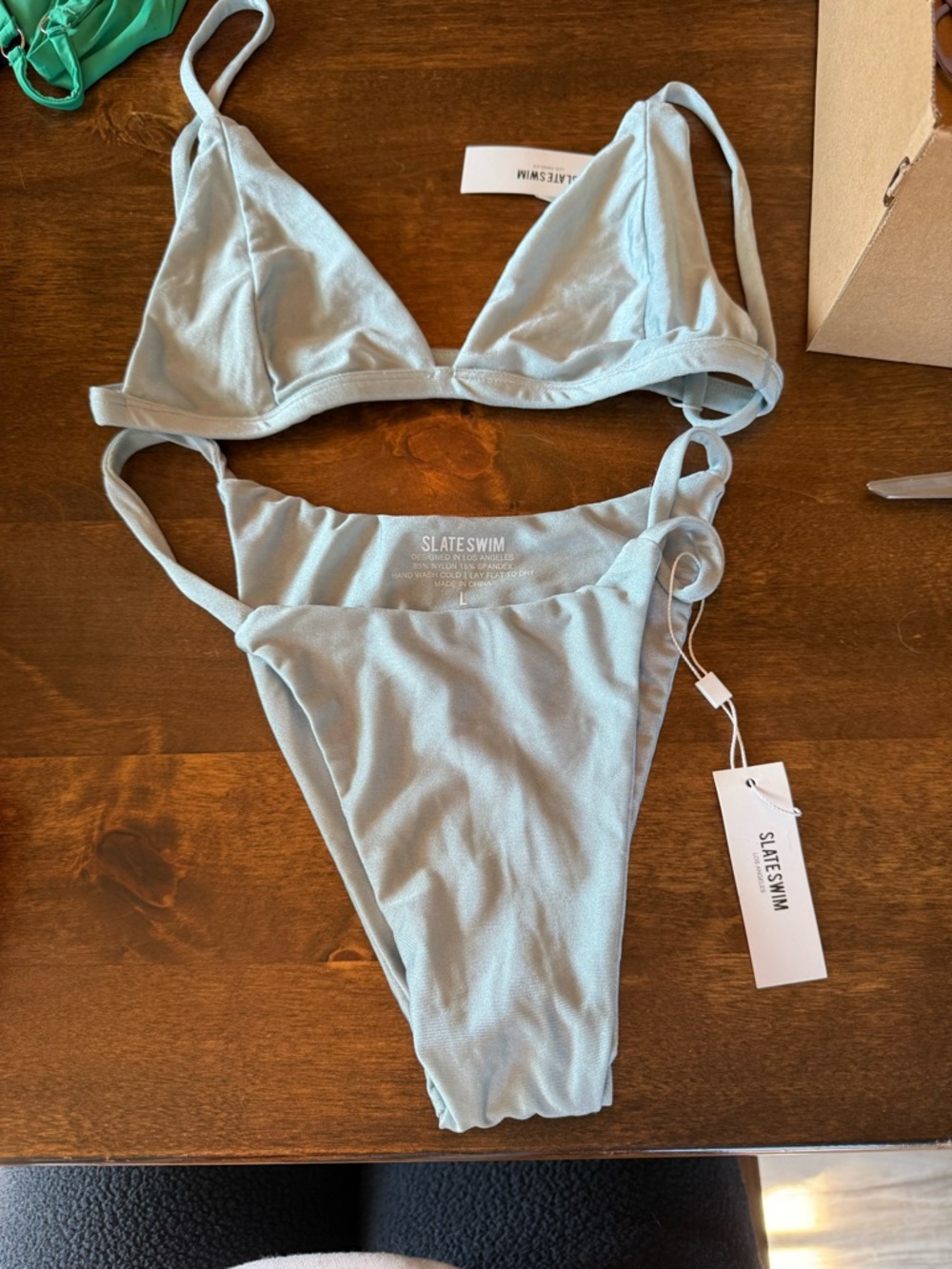 Slate Swim Light Blue Bikini Bottom (L)